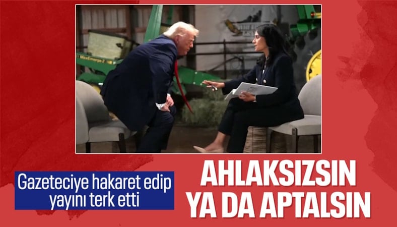 Trump, NBC News sunucusuna hakaret etti: Ya ahlaksızsın ya da aptalsın