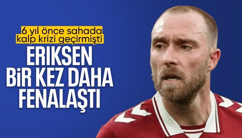 Christian Eriksen maçında sahada bayıldı