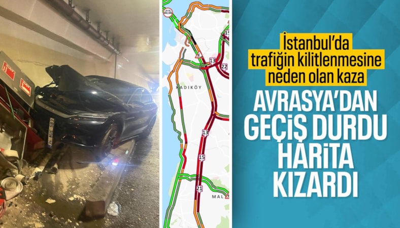 Avrasya Tüneli'nde kaza: Trafiğe kapatıldı