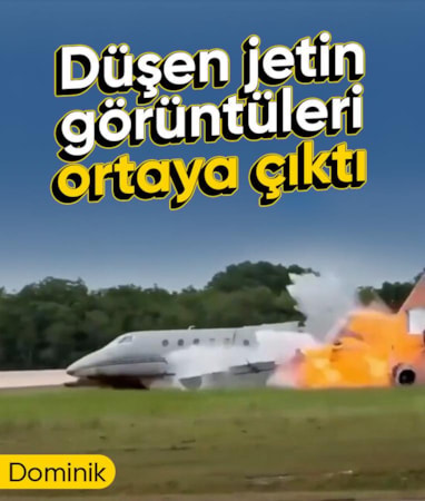 Dominik'te acil iniş sırasında düşmüştü: Jetin kaza görüntüleri ortaya çıktı