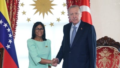 Cumhurbaşkanı Erdoğan, Venezuela Cumhurbaşkanı Vekili Delcy Rodriguez ile görüştü