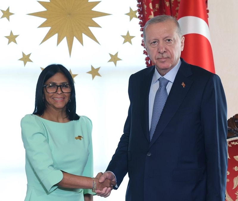 Cumhurbaşkanı Erdoğan, Venezuela Cumhurbaşkanı Vekili Delcy 