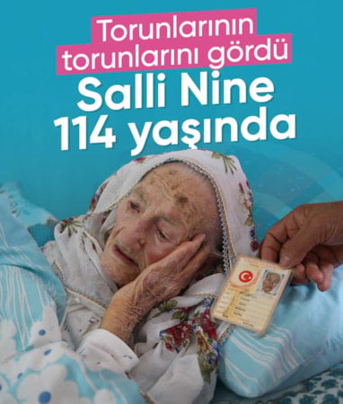 Erzurum'un asırlık çınarı Salli Nine 114'üncü yaşını kutladı