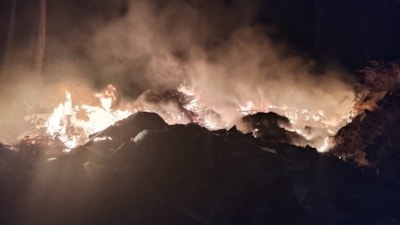 Hatay'da çöplükte yangın çıktı