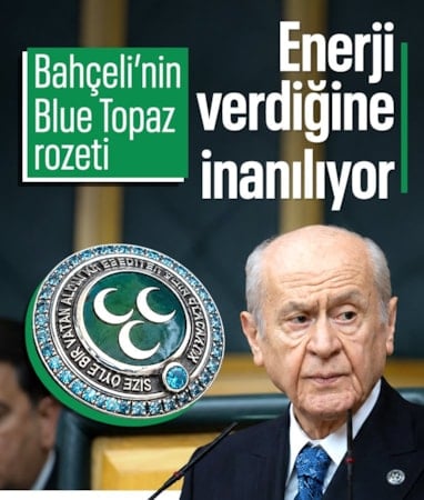 Devlet Bahçeli'nin Blue Topaz rozeti
