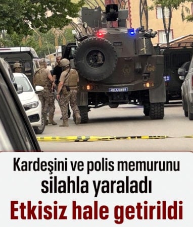 Muş'ta kardeşini ve polis memurunu yaralayan şahıs etkisiz hale getirildi