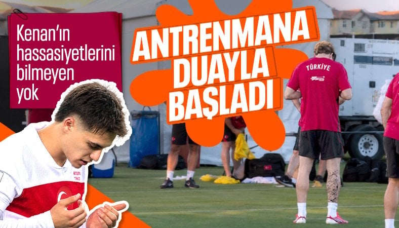 Kenan Yıldız'dan antrenman öncesinde dua