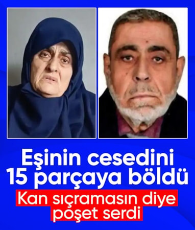 Bursa'da eşinin cesedini parçaladı, kan için önlem aldı