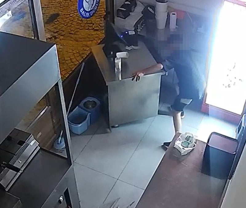 Edirne'de iş yerinden hırsızlık kamerada
