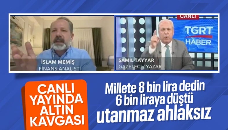 Canlı yayında İslam Memiş ile Şamil Tayyar'ın 'altın' kavgası