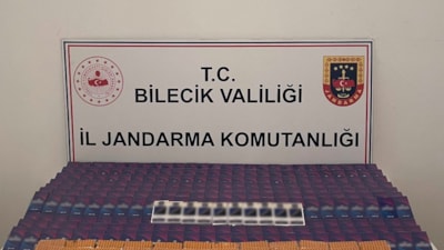 Bilecik'te 9 bin 900 adet doldurulmuş makaron yakalandı