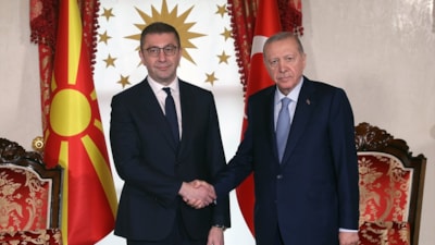 Cumhurbaşkanı Erdoğan, Kuzey Makedonya Başbakanı'nı kabul etti