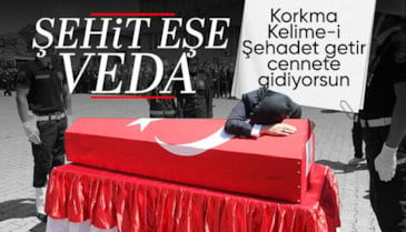 Muğla'da şehit polisin eşinden yürek yakan sözler: Aslan kocam cennete gidiyorsun