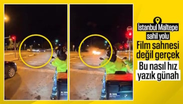 İstanbul'da çarpışan otomobiller alev aldı