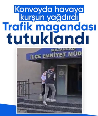 İstanbul'da düğün konvoyunda silahla havaya ateş eden sürücü tutuklandı