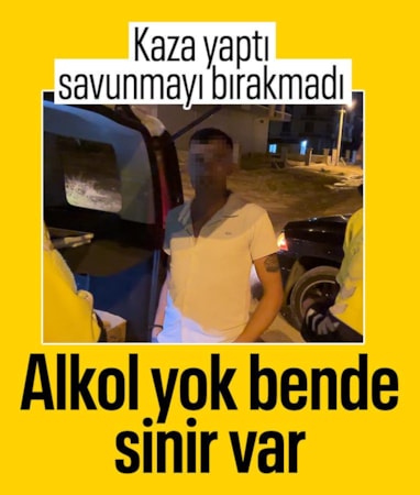Aksaray'da aracıyla kaza yaptı, polise tepki gösterdi: Bende alkol yok