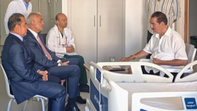 Mehmet Nuri Ersoy'dan İbrahim Tatlıses'e 'geçmiş olsun' ziyareti