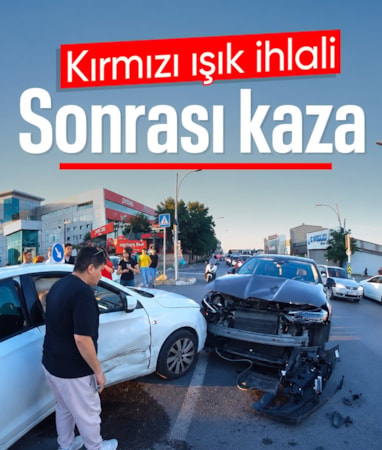 Ümraniye'de kırmızı ışık ihlali kazaya neden oldu