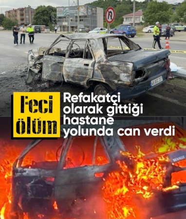 Samsun'da hastaneye yetişmek isterken öldü