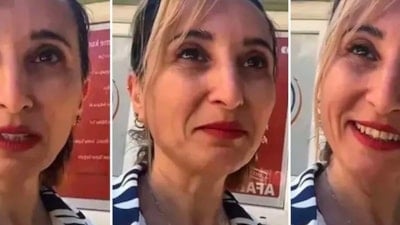 'Kapalılar imha edilsin' diyen kadının gözaltından ilk görüntüsü geldi