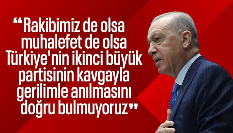 Cumhurbaşkanı Erdoğan'dan muhalefet eleştirisi: Kavgayla anılması doğru değil