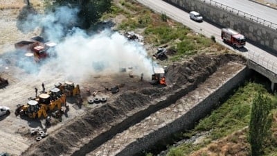 Ankara'da konteynerdeki ani patlama tehlike yarattı