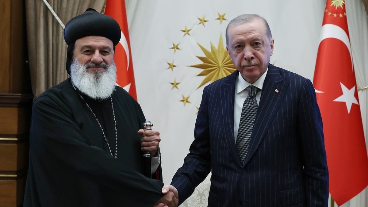 Cumhurbaşkanı Erdoğan, Süryani Ortodoks Kilisesi Patriği Kerim'i kabul etti