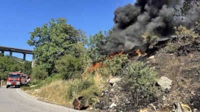 Kocaeli'de makilik alanda yangın