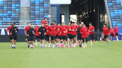 A Milli Futbol Takımı, Los Angeles'taki ilk antrenmanını yaptı