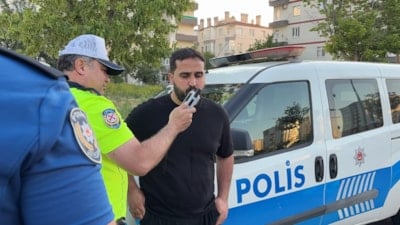 Kayseri'de şüphe üzerine durdurulan sürücü 1.06 promil alkollü çıktı