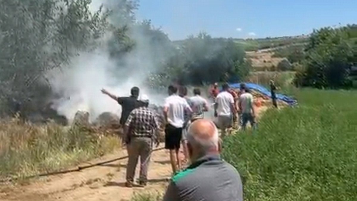 Bursa’da anız yangınında 20 dönüm alan zarar gördü