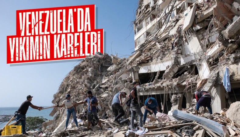 Venezuela'da depremlerin yarattığı yıkım uydu kamerasında