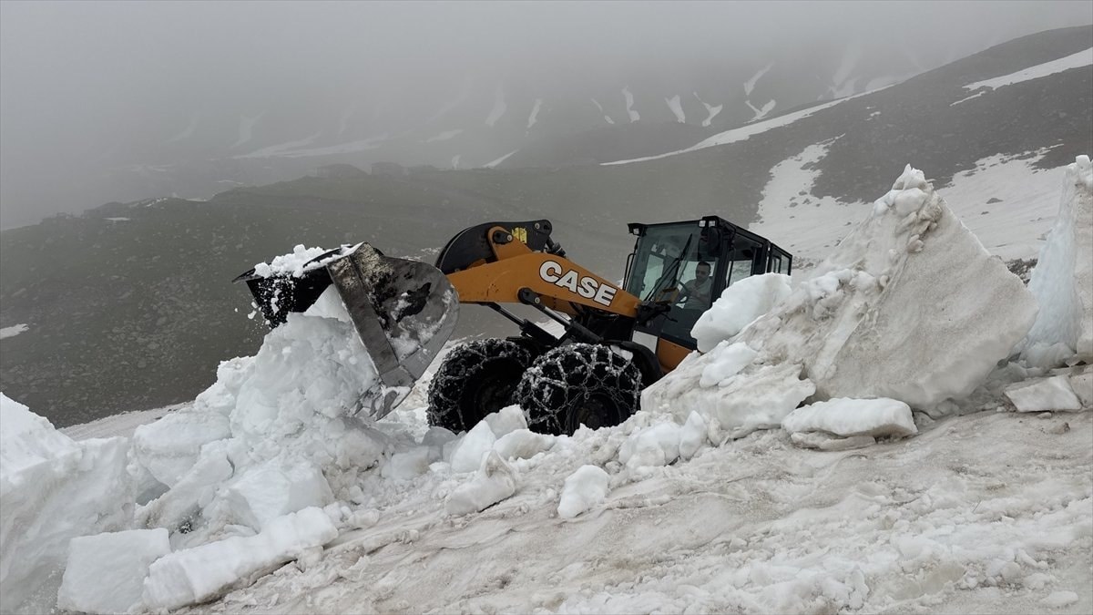 Artvin'de yayla yollarında karla mücadele sürüyor