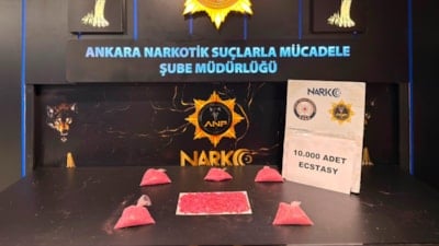 Ankara'da 10 bin adet uyuşturucu madde yakalandı