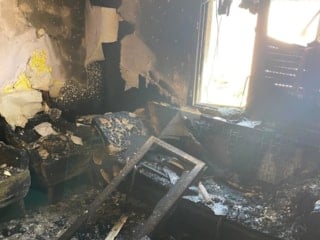 Manisa'da apartman dairesinde yangın