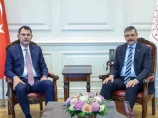 Murat Kurum, Mustafa Çiftçi'yi makamında kabul etti