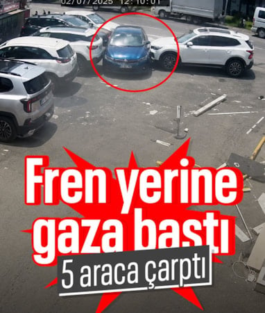 Sarıyer'de fren yerine gaza basan sürücü, ortalığı savaş alanına çevirdi