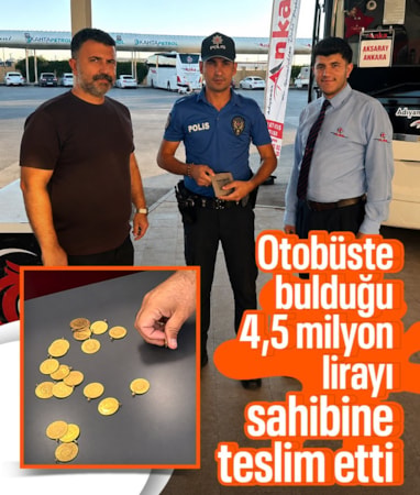 Adıyaman'da 4 buçuk milyon TL değerindeki altın ve çeki sahibine ulaştırdı