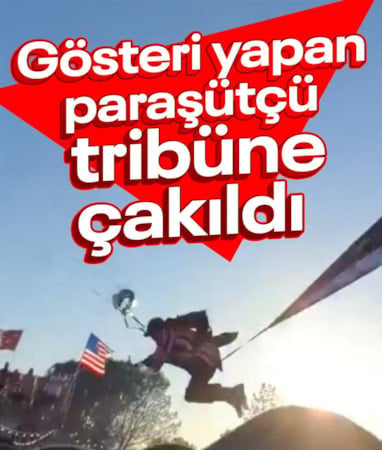 ABD’de gösteri yapan paraşütçü tribüne çakıldı