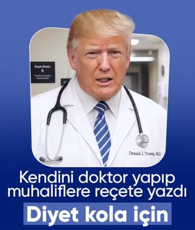 Donald Trump doktor oldu: Muhaliflere reçete yazdı