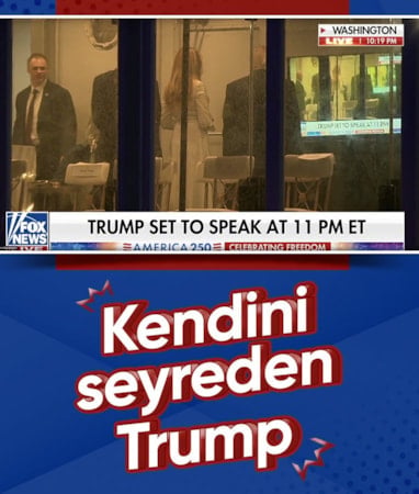 Donald Trump, kendini izleyen kendini izledi: O anlar kamerada