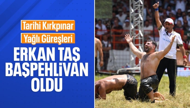 665. Kırkpınar Yağlı Güreşleri finalinde kazanan Erkan Taş oldu