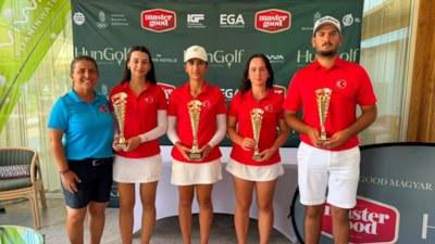 Milli golfçüler, Macaristan'da podyuma çıktı