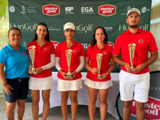 Milli golfçüler, Macaristan'da podyuma çıktı