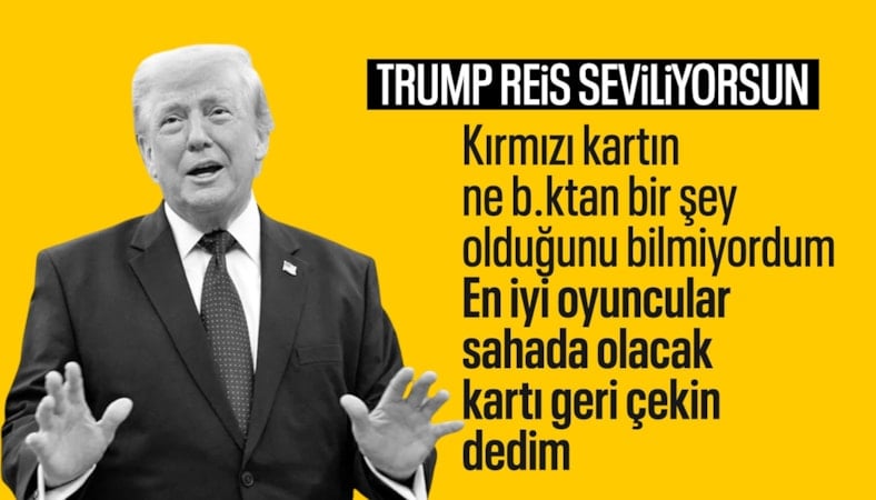 Donald Trump'tan Balogun ve kırmızı kart açıklaması: O bir faul değildi, birbirlerine çarptılar