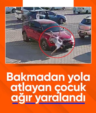 Bursa'da yola koşarak çıkan 9 yaşındaki çocuğa otomobil çarptı: Ağır yaralandı
