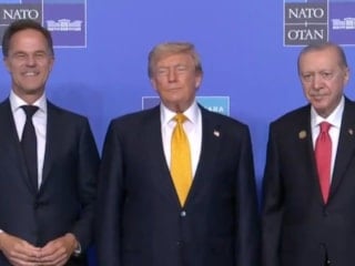 Cumhurbaşkanı Erdoğan, NATO Zirvesi'nde liderleri karşıladı