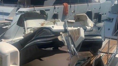 Muğla'da marinaya demirli lastik botta patlama meydana geldi