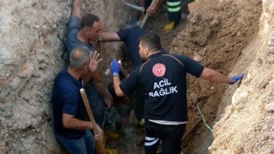 Adıyaman'da işçi göçük altında kaldı