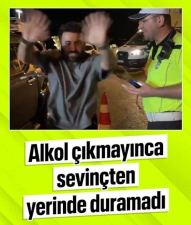 Bursa'da denetim sırasında alkol çıkmayınca sevinçten yerinde duramadı